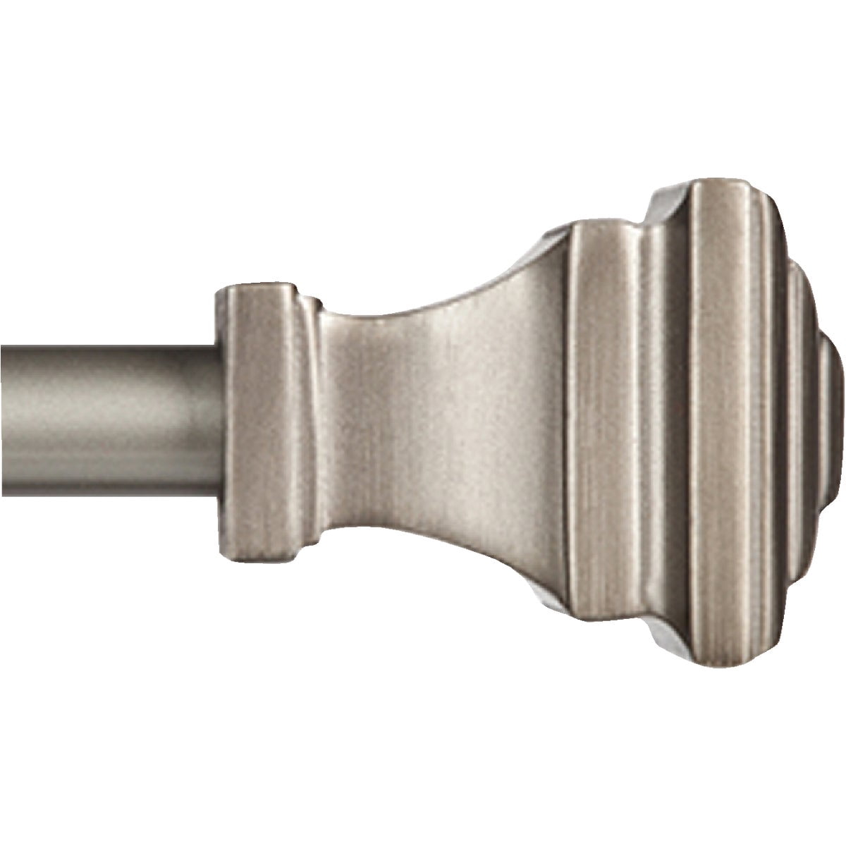 Kenney Fast Fit Curtain Rod - Oil Rubbed Finish - 66 In, Gray — Residential Use, Standard Application