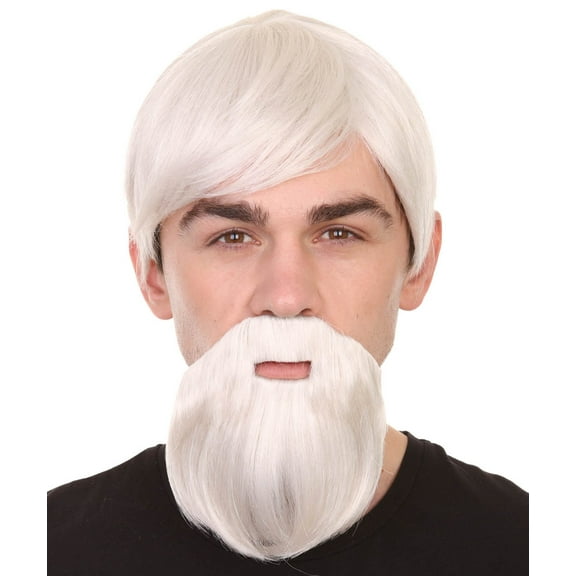 Fastfood Mens Wig And Moustache | Cosplay Halloween Wig | Premium Breathable Capless Cap