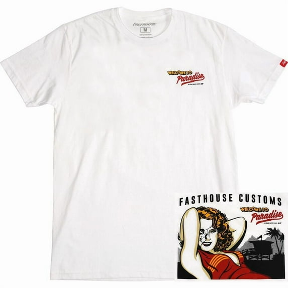 Fasthouse Paradise T-Shirt (Lg, White)
