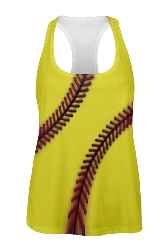Fastpitch Softball All Over Womens Work Out Tank Top Multi LG