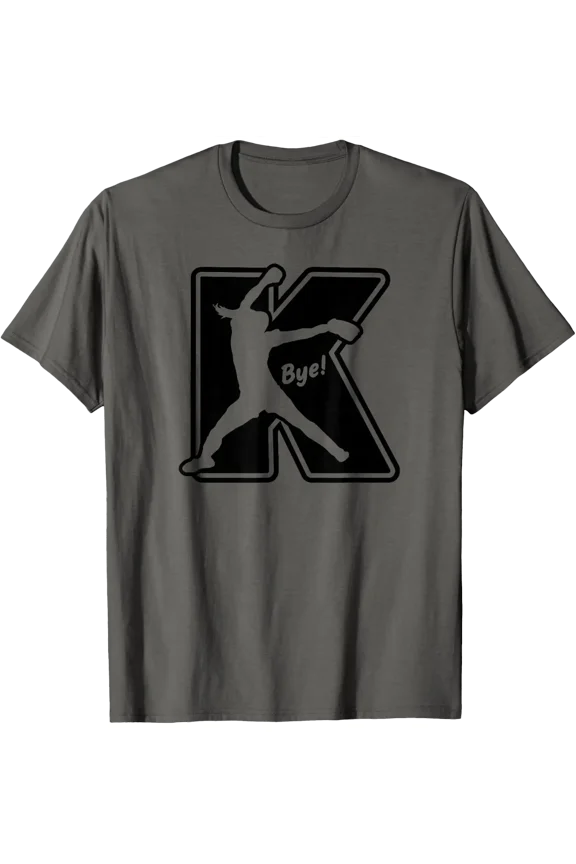 Fastpitch Softball Pitcher Strikeout K Bye Saying T-Shirt