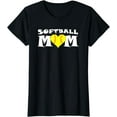 thumbnail image 1 of Fastpitch Softball Team Mom Cute Heart Shaped Softball T-Shirt, 1 of 4