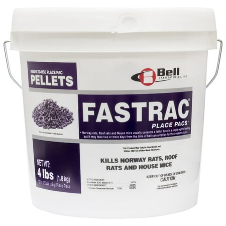 Fastrac Place Packs Rodent Bait Poison 4#- Bromethalin
