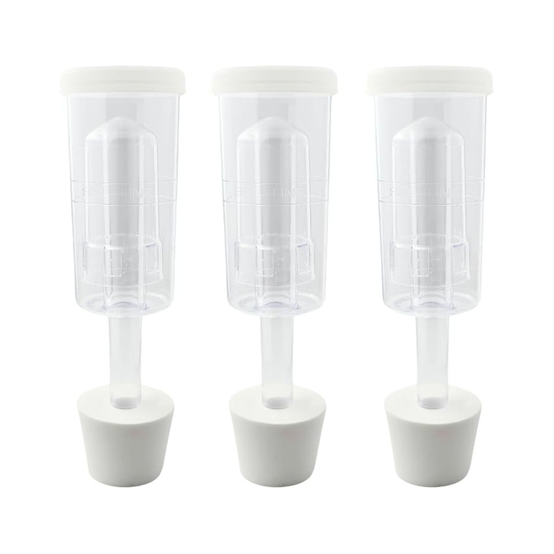 Fastrack 3 Piece Airlock for Fermentation Hydrolocks for Fermenting Wine and Beer with Drilled