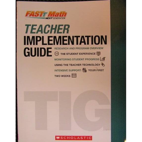 Pre-Owned Fastt Math Next Generation, Teacher Implementation Guide Paperback
