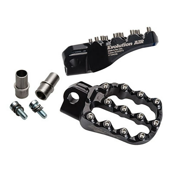 Fastway Evo Air Motorcycle Foot Pegs Kit Black Compatible With Sherco 300 SE-R Factory 2017