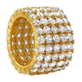 thumbnail image 1 of Fat 5 Row 360 Eternity Gold Bling Bling Ring (12), 1 of 1