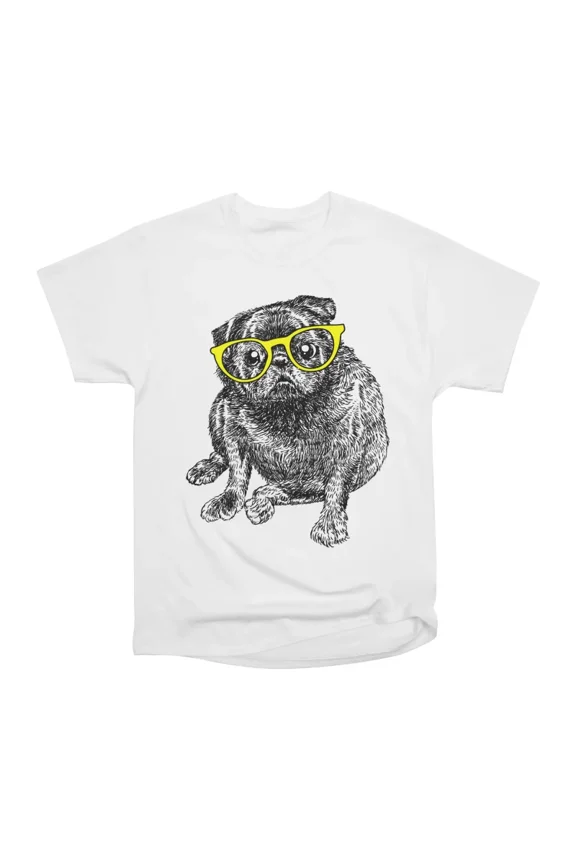 Fat Black Pug T-Shirt Tee Gift For Him Merch For Her Apparel For Friend
