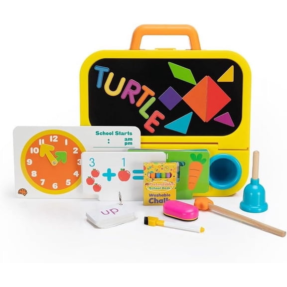 Fat Brain Toys Pretendables School Set - Pretend Playset with Storage, Ages 3+