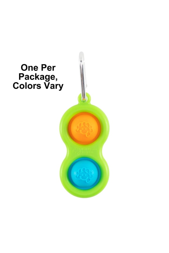 Simpl Dimpl Bright Colors - Orange - Popping Fidget Keychain, Kids & Adults