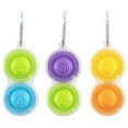 thumbnail image 1 of Fat Brain Toys Simpl Dimpl Clear 3 Pack - Popping Fidget Keychains, Kids & Adults, 1 of 6