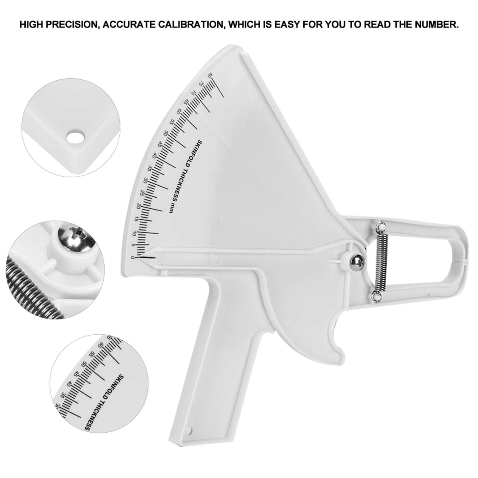 Fat Caliper, Dual Spring Body Fat Caliper Monitors Tester Fitness