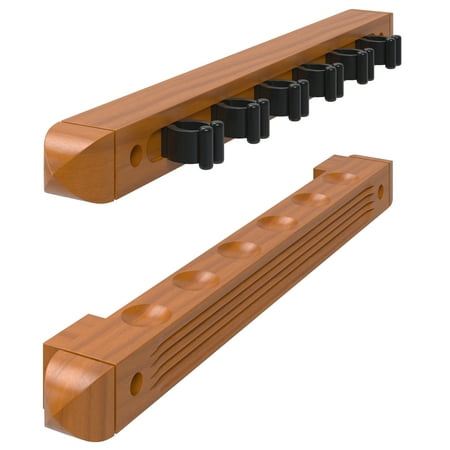Fat Cat Oak 6 Cue 2-Piece Wall Cue Rack - Oak