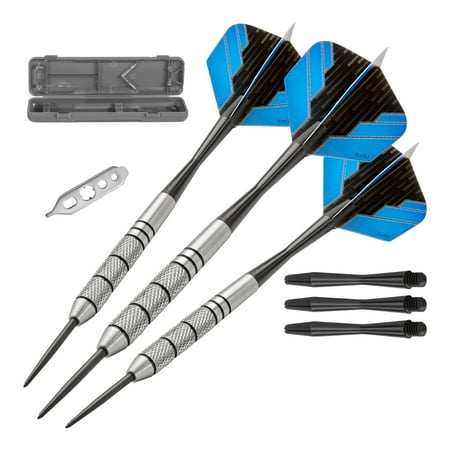 Viper - Fat Cat Bulletz 90% Tungsten Steel Tip Darts 23 Grams - Silver/Black