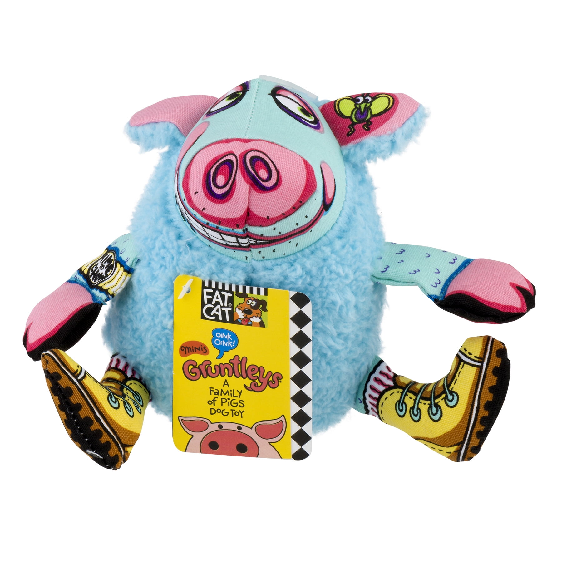 Fat Cat Gruntleys Minis Durable Dog Toy, Multicolor