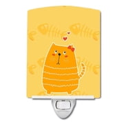 Fat Cat Love Ceramic Night Light