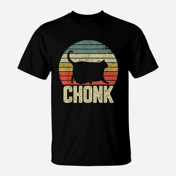Fat Cat Meme Funny Chonk Cat TShirt