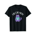 thumbnail image 1 of Fat Cat Obesity T-Shirt National Pet Day T-shirt 100% Pure Cotton  Black  S-5XL Chubby Cat Graphic T-Shirt  Round Neck Top Playful Pet Day Design Comfortable Casual Wear Machine Washable, 1 of 5