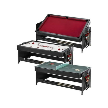 Fat Cat Original 3-in-1 7' Pockey Multi-Game Table Red