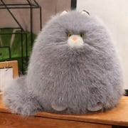 Fat Cat Stuffed Animal, 11.8 Inch Kitten Plushie, Super Soft and Cuddly Plush Toy, Birthday Gift for Cat Lovers, Home Decor Accent, Gray
