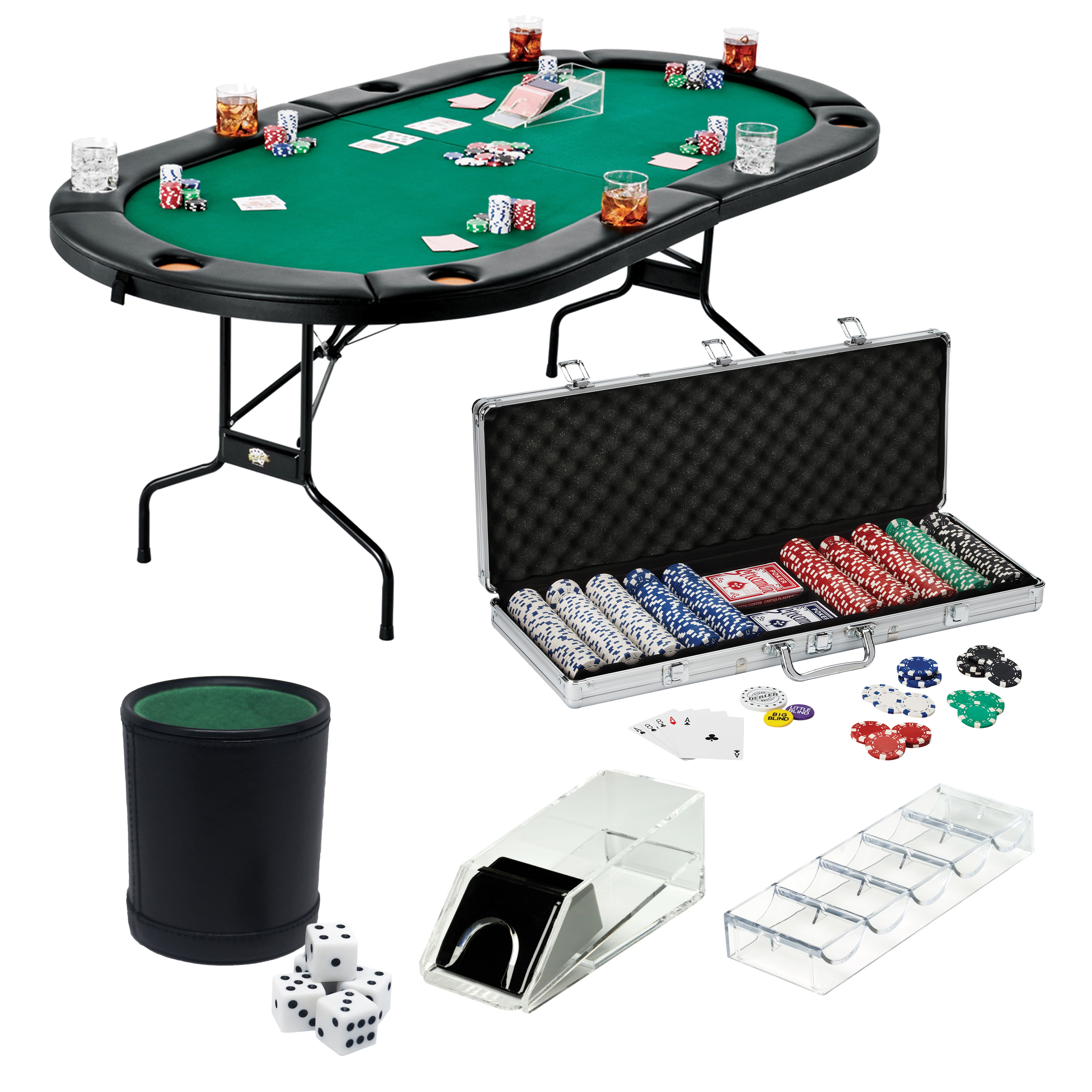 Portable Fat Cat Texas Hold'Em Poker Table main image 1