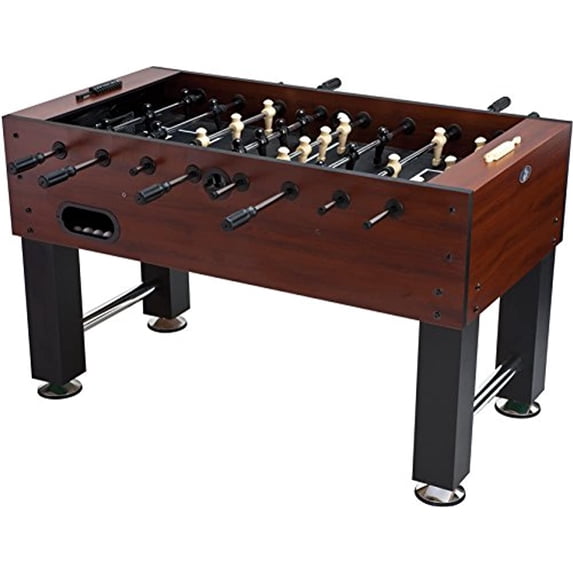 Fat Cat Tirade MMXI 4.5’ Foosball Table with Robot Style Players, Family Style Soccer Game with Mahogany Wood Finish and Abacus Scoring