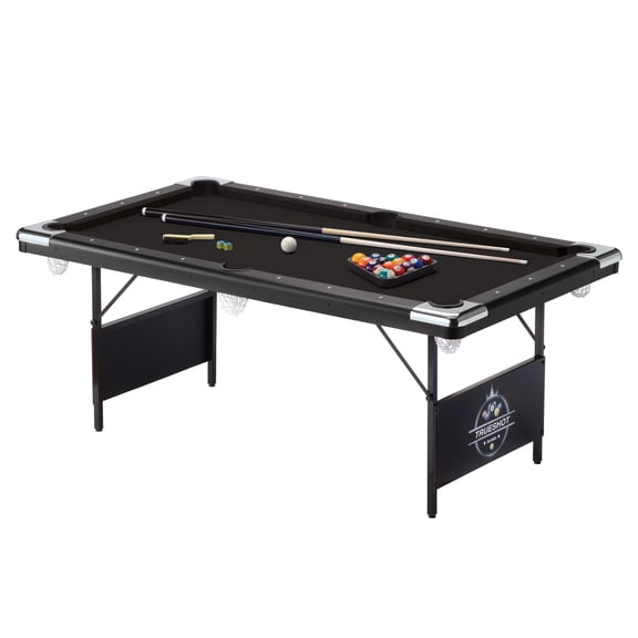 Fat Cat Trueshot 6 Folding Billiard Table - Convenient, Fun, and Easy to Set Up - Includes Accessories - Perfect for Get-Togethers