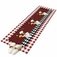 thumbnail image 1 of Fat Chef 2'x6' Runner Rug, Red Gourmet Kitchen Red Black Buffalo Plaid Washable Non-Slip Area Rugs for Hallway Kitchen Floor Bedroom Entryway, Laundry Carpet Decoration Indoor Mat, 1 of 9