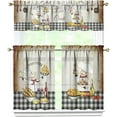 thumbnail image 1 of Fat Chef Kitchen Curtains Valances and Tiers Set for Windows, Vintage Bathroom Window Curtain Valance 3 Piece Sets,Kitchen Decor for Living Room,54"x 36", 1 of 6