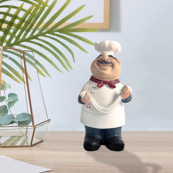 Fat Chef Kitchen Figurines Resin Sculpture For Kitchen Dining Room Home Decoraciones De Invierno One Size Resin Gift