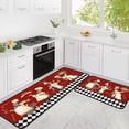 thumbnail image 1 of Fat Chef Rugs Kitchen Floor Mats for Sink, Anti Fatigue Floor Mat for Kitchen, Padded Kitchen Mats for Standing and Red Kitchen Matt for Standing for Kitchen Decor 17"X30"+17"X47", 1 of 1