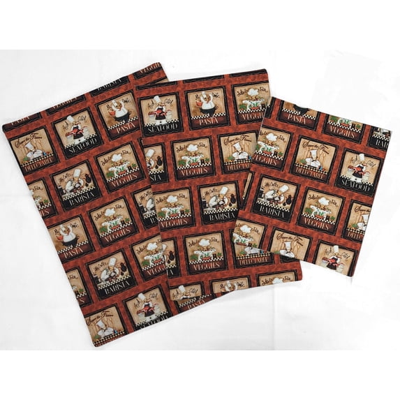 Fat Chefs Countertop Appliance Slider Mats by Penny's Needful Things (Bistro Chefs) 3-Pack