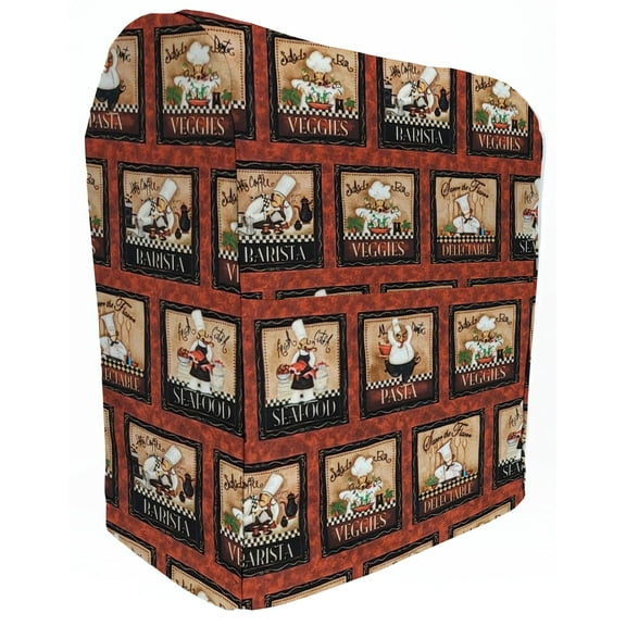 Fat Chefs Cover Compatible with Kitchenaid Stand Mixer by Penny's Needful Things (Bistro Chefs, 4.5qt / 5qt Tilt Head)