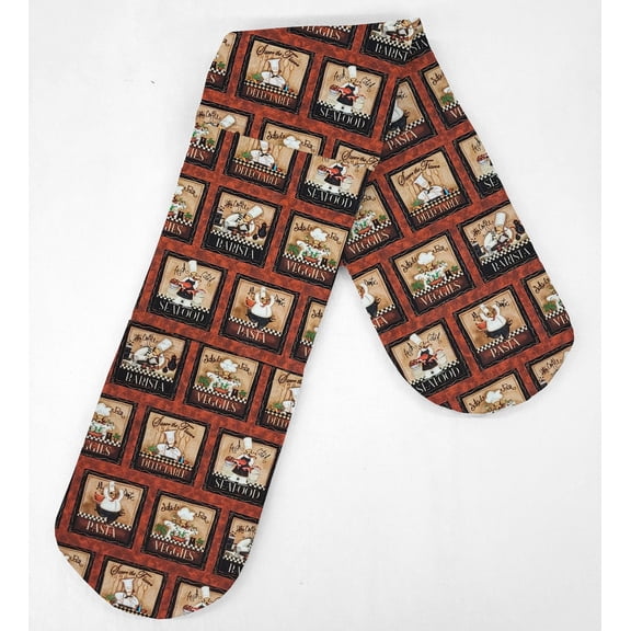 Fat Chefs Double Oven Mitt by Penny's Needful Things (Bistro Chefs)