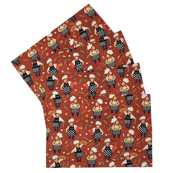Fat Chefs Placemats by Penny's Needful Things (Rectangle - Set of 2) (Pizza Chefs)