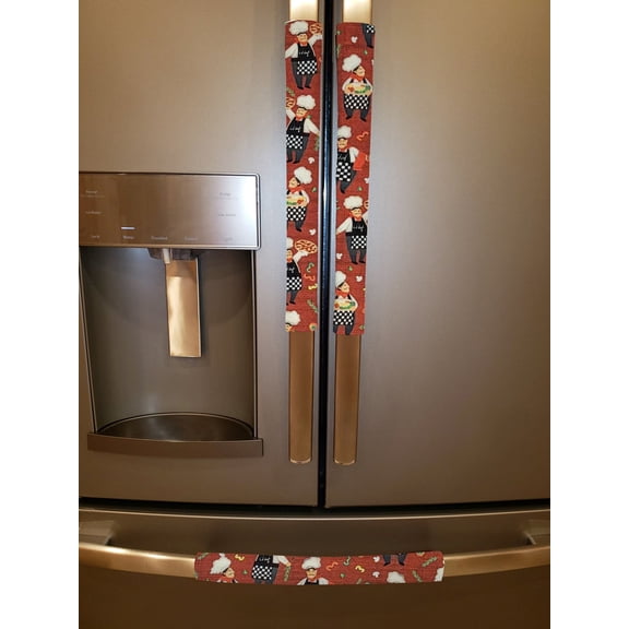 Fat Chefs Refrigerator Oven Dishwasher Handle Covers by Penny's Needful Things (15 Inch) (Set of 2) (Pizza Chefs)