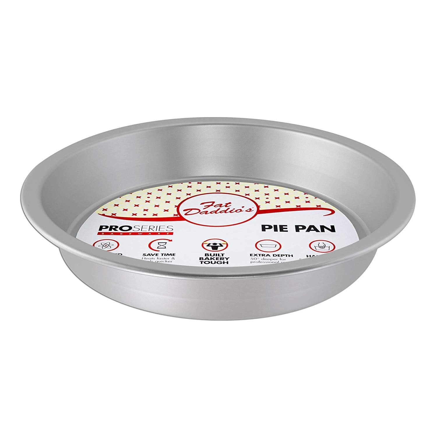 Fat Daddio's Anodized Aluminum Pie Pan, 10 Top Diameter Pie / Tart Pans