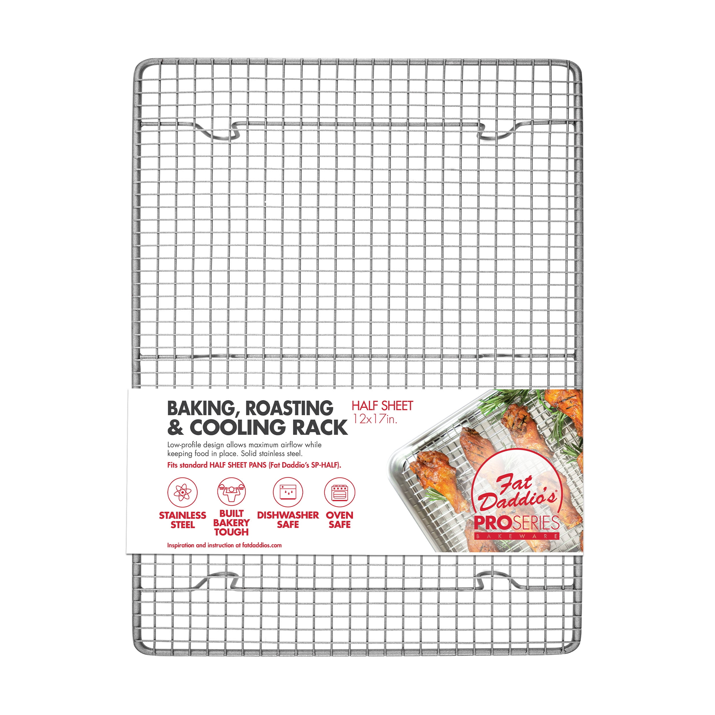 Fat Daddio's Cookie Sheet, Silicone Mat & Cooling Rack Set, 3 Piece