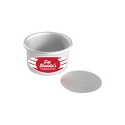 Fat Daddios Anodized Aluminum Round Pan, 6-Piece Cheesecake Pan Set, 3 x 2 Inch, Silver, Removable Bottom, Specialty Dessert Bakeware