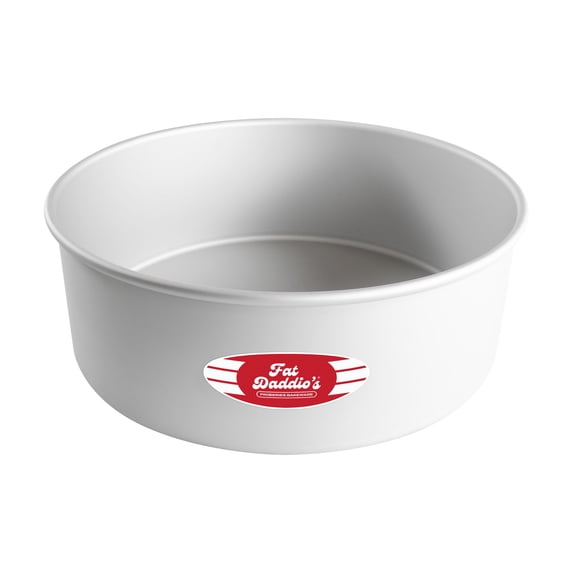 Fat Daddio's PRD-104 Anodized Aluminum Round Cake Pan with Solid Bottom, 10 x 4"