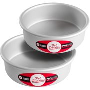 Fat Daddio's Anodized Aluminum Baking Pan, 2-Piece Set, 6 x 2 Inch Round Cake Pan, Silver, Layered Cake & Deep Dish Pizza Bakeware