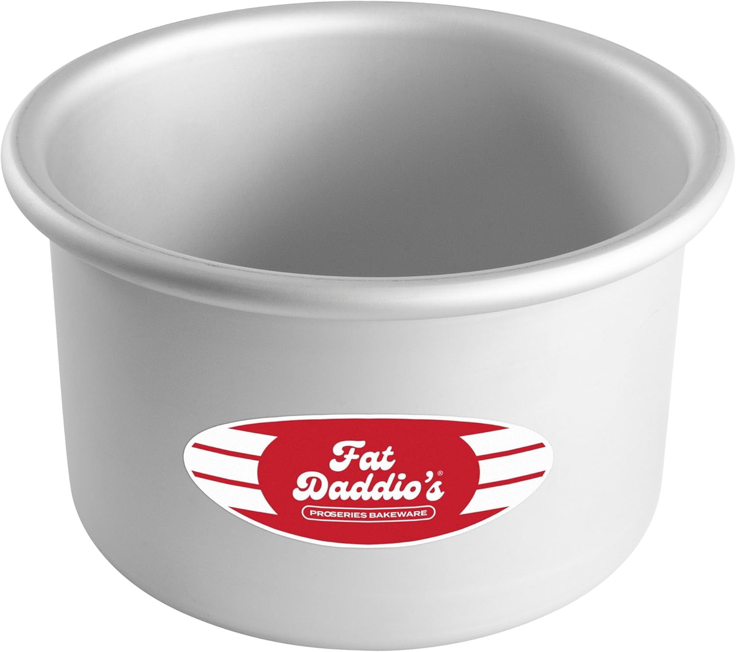 Fat Daddio's Anodized Aluminum Round Cake Pan, 6 x 4 Inch Deep, Silver, Layered Cake & Deep Dish Pizza Baking Pan
