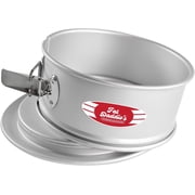 Fat Daddio's PSF-83 8 x 3 Inch Round Cake Pan, Anodized Aluminum Springform Pan, Removable Base, Silver