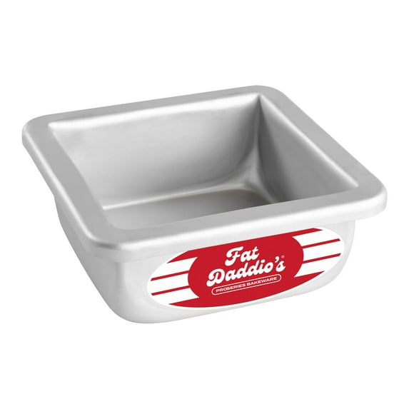 Fat Daddio's PSQ-442 Anodized Aluminum Square Cake Pan, 4 x 2 inch