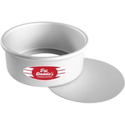 Fat Daddios Anodized Aluminum Round Pan, 7 x 3 Inch Cheesecake Pan, Silver, Removable Bottom, Specialty Dessert Bakeware