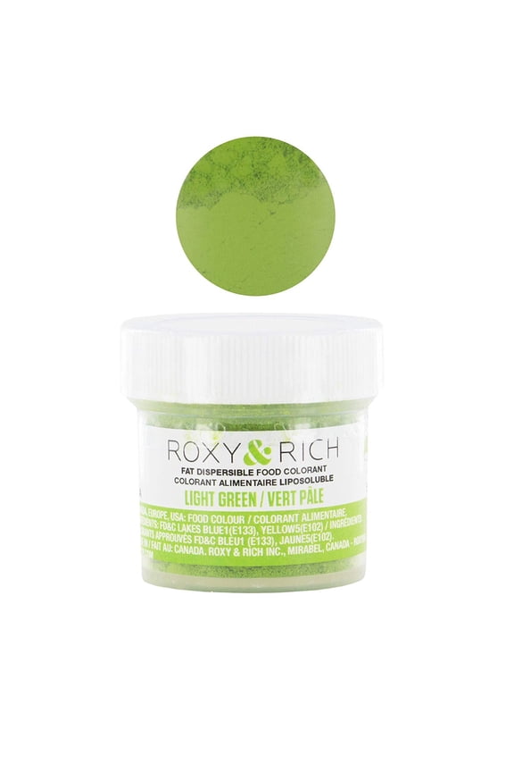 Fat Dispersible Food Coloring, Light Green, 5 Grams by Roxy & Rich