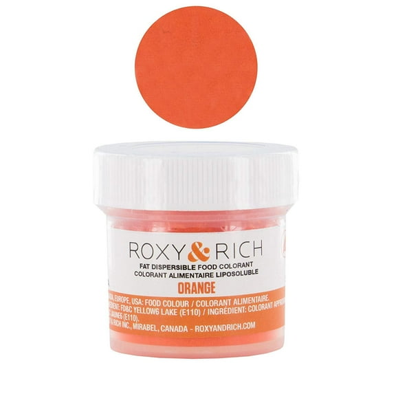 Fat Dispersible Food Coloring, Orange, 5 Grams by Roxy & Rich