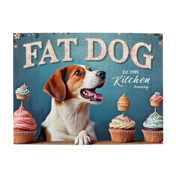 Fat Dog Kitchen 500Piece Adult Jigsaw Puzzle Fun & Challenging Puzzles For Adults, Vibrant Illustrations, Quality Pieces, Great Gift Idea