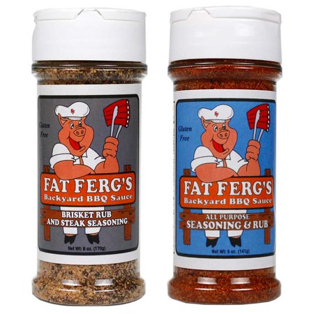 Fat Fergs Brisket Rub and Steak Seasoning & All Purpose Seasoning Rub Combo 2 Pack
