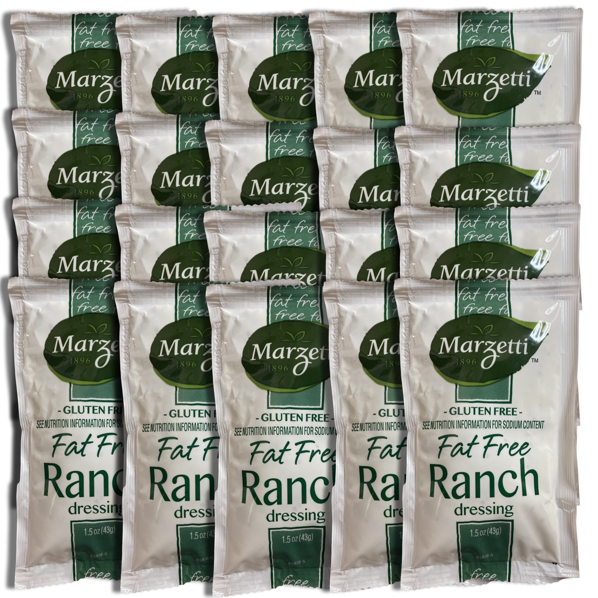Fat Free Ranch Salad Dressing Packets Value Pack 1.5 Ounce 20